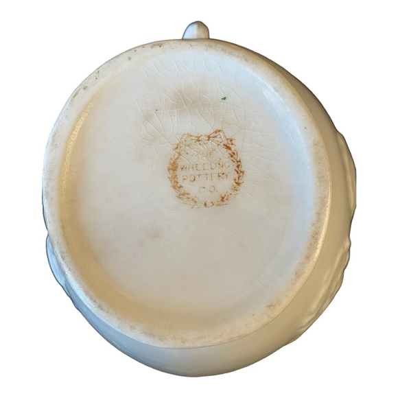 Antique Wheeling Pottery Company pitcher 7.5” tall x 8” wide - Picture 12 of 12